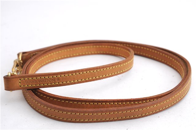 Authentic Louis Vuitton Leather Shoulder Strap Beige 46.9