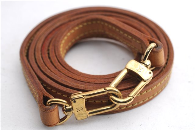 Authentic Louis Vuitton Leather Shoulder Strap Beige 46.9