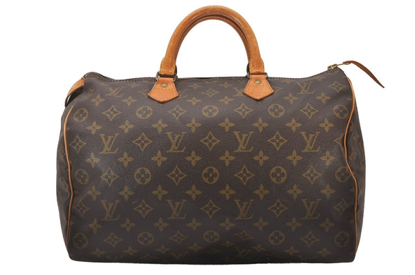 Authentic Louis Vuitton Monogram Speedy 35 Hand Boston Bag M41524 LV 5757I