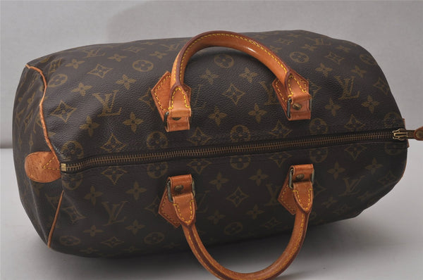 Authentic Louis Vuitton Monogram Speedy 35 Hand Boston Bag M41524 LV 5757I