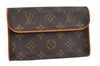 Auth Louis Vuitton Monogram Pochette Florentine Pouch Waist Bag M51855 LV 5758I