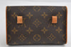 Auth Louis Vuitton Monogram Pochette Florentine Pouch Waist Bag M51855 LV 5758I