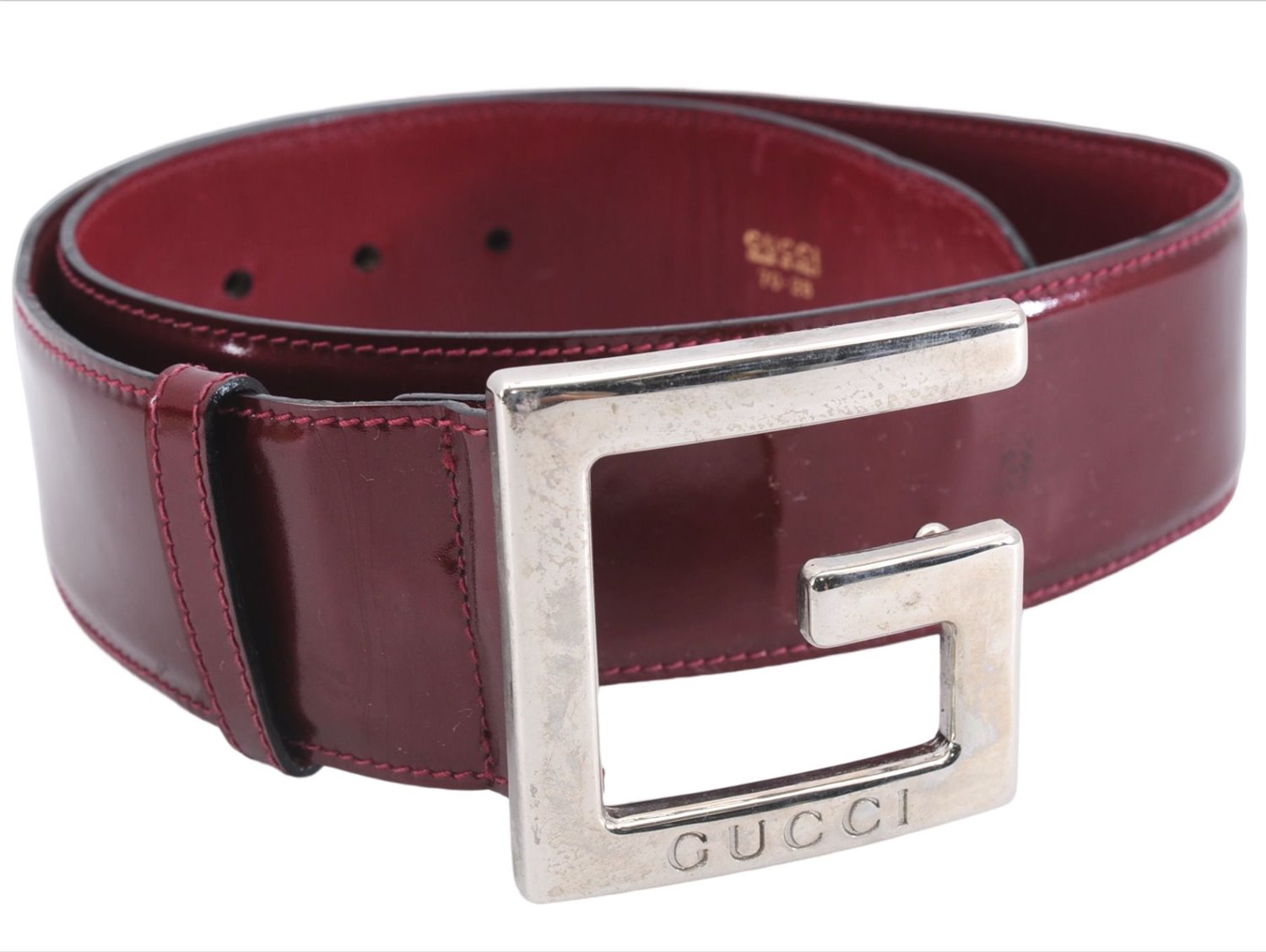 Authentic GUCCI Vintage Enamel Belt Size 70cm 27.6