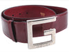 Authentic GUCCI Vintage Enamel Belt Size 70cm 27.6" Bordeaux Red 5759E