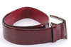 Authentic GUCCI Vintage Enamel Belt Size 70cm 27.6" Bordeaux Red 5759E