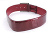 Authentic GUCCI Vintage Enamel Belt Size 70cm 27.6" Bordeaux Red 5759E