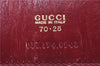 Authentic GUCCI Vintage Enamel Belt Size 70cm 27.6" Bordeaux Red 5759E