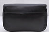 Authentic CELINE Clutch Hand Bag Purse Leather Black 5760D