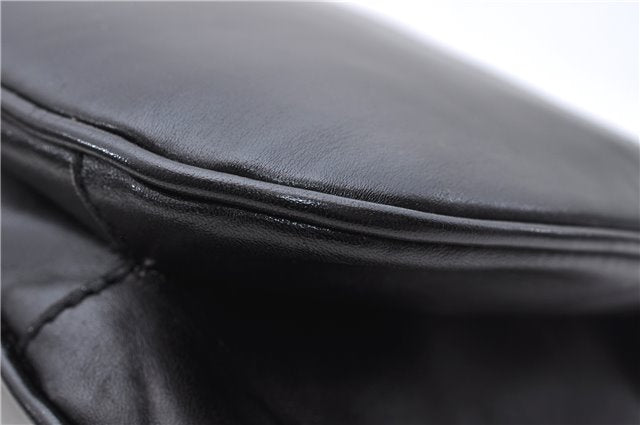 Authentic CELINE Clutch Hand Bag Purse Leather Black 5760D