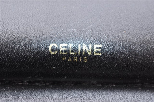 Authentic CELINE Clutch Hand Bag Purse Leather Black 5760D