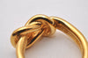 Authentic HERMES Scarf Ring Atame Circle Knot Design Gold Tone Box 5760I