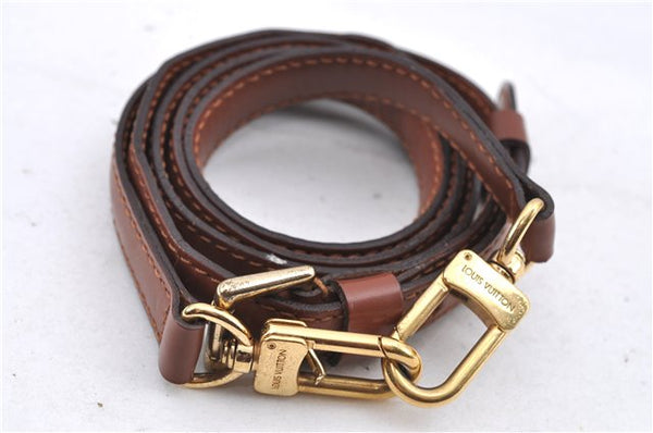 Authentic Louis Vuitton Leather Shoulder Strap Brown 40.9-47.6" LV 5761B