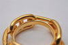 Authentic HERMES Scarf Ring Chaine d'Ancre Chain Design Gold Tone 5761I