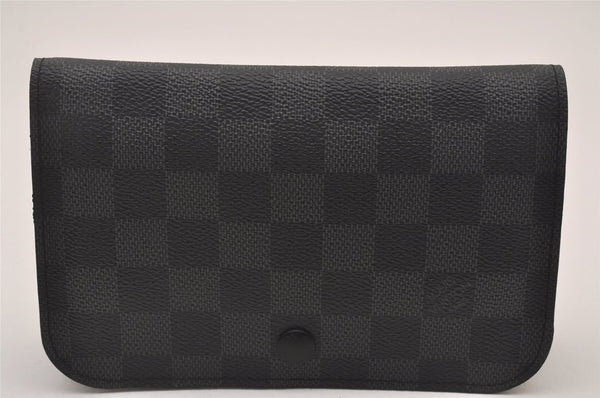 Authentic Louis Vuitton Damier Graphite Ceinture Pochette Homme Waist Bag 5762I