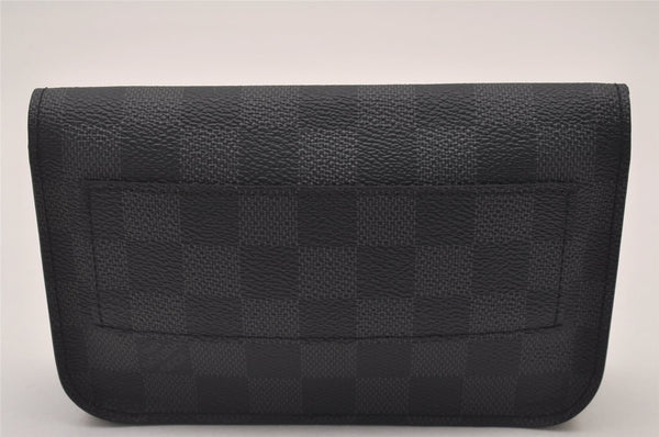 Authentic Louis Vuitton Damier Graphite Ceinture Pochette Homme Waist Bag 5762I