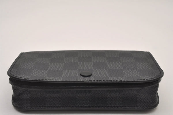 Authentic Louis Vuitton Damier Graphite Ceinture Pochette Homme Waist Bag 5762I