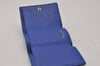 Authentic Christian Dior Cannage Leather Trifold Wallet Purse Blue CD 5763I