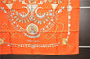 Authentic HERMES Carre 90 Scarf "PARURES DES SABLES" Silk Orange Box 5766F