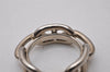 Authentic HERMES Scarf Ring Chaine d'Ancre Chain Design Silver Tone 5766I