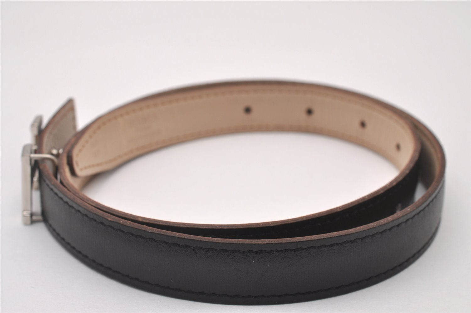 Authentic HERMES Mini Constance Leather Belt Size 65cm 25.6