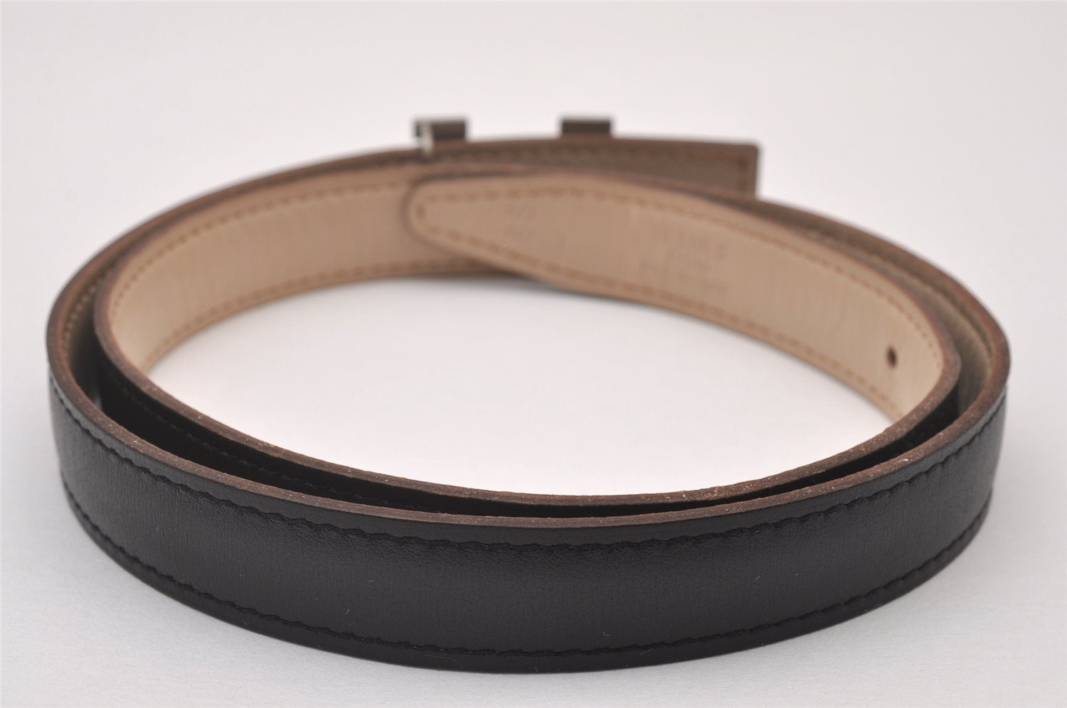 Authentic HERMES Mini Constance Leather Belt Size 65cm 25.6