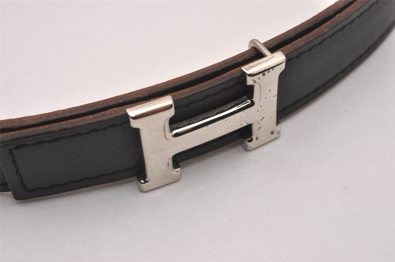 Authentic HERMES Mini Constance Leather Belt Size 65cm 25.6