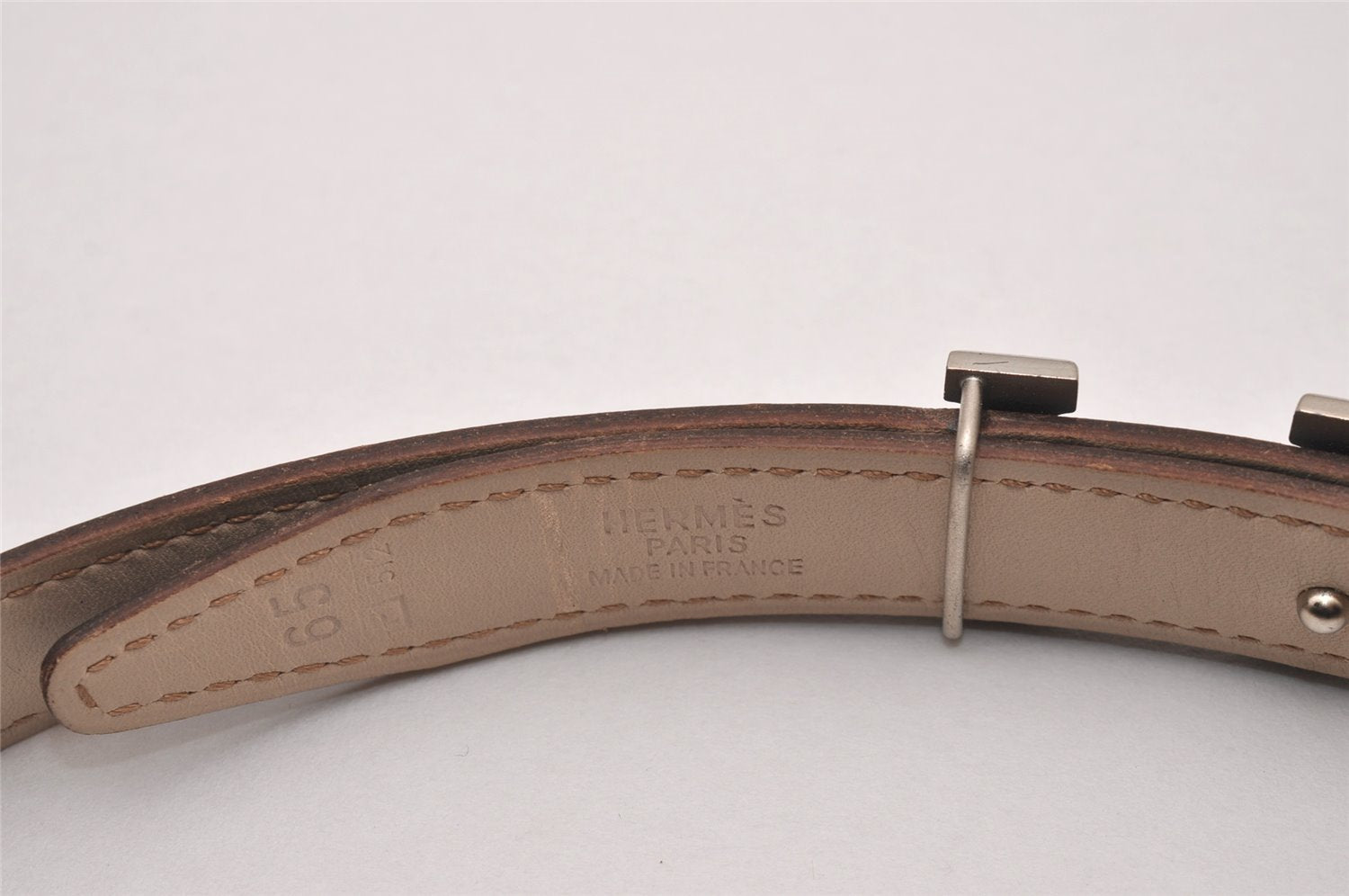 Authentic HERMES Mini Constance Leather Belt Size 65cm 25.6