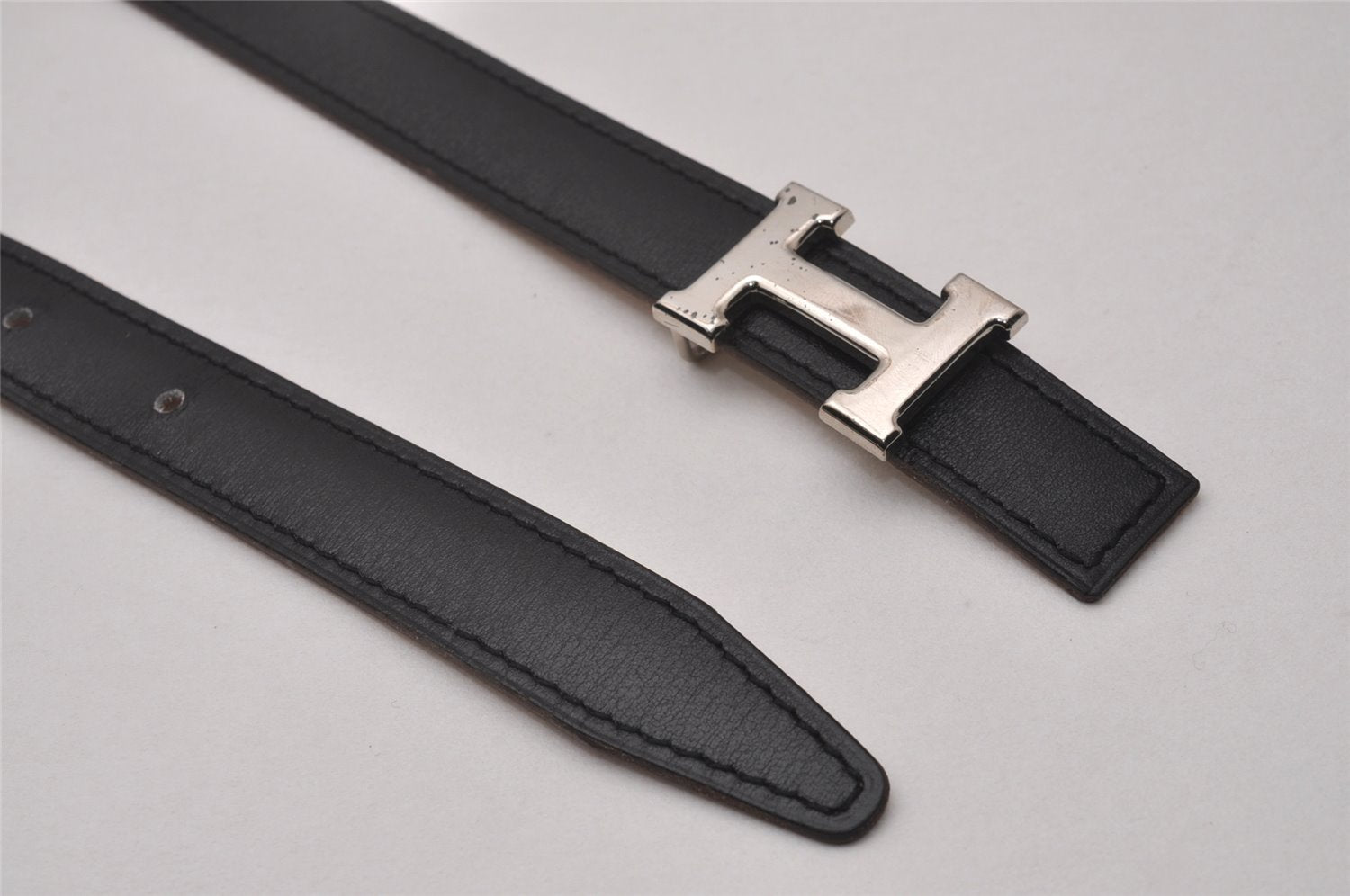 Authentic HERMES Mini Constance Leather Belt Size 65cm 25.6