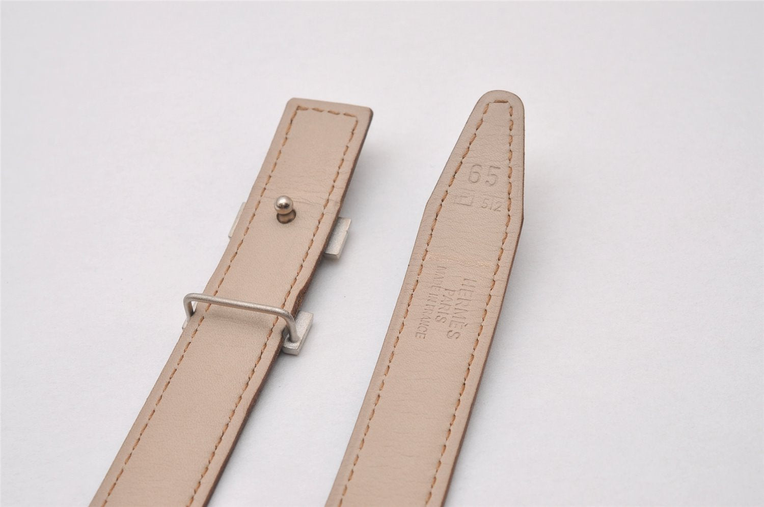 Authentic HERMES Mini Constance Leather Belt Size 65cm 25.6