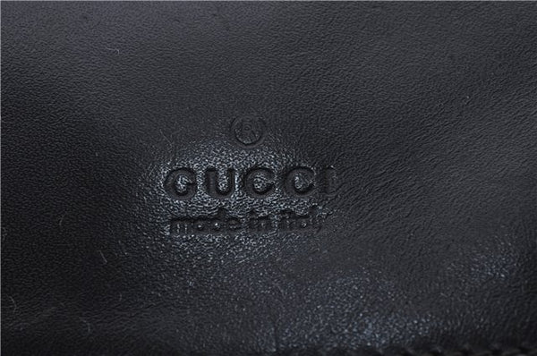 Authentic GUCCI Waist Bum Bag GG Canvas Leather 28566 Black 5768D