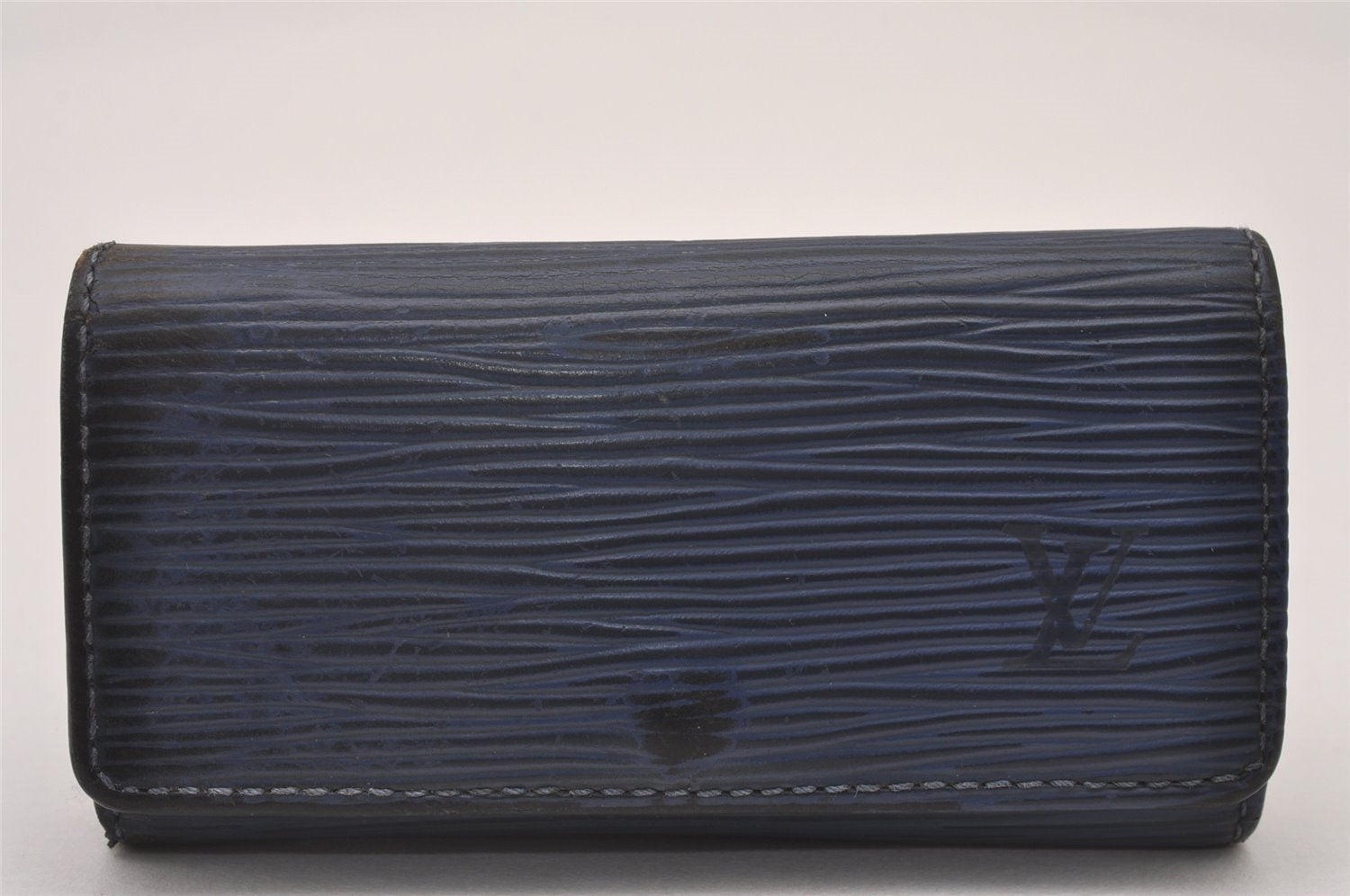 Authentic Louis Vuitton Epi Multicles 4 Key Case Blue M63825 LV 5768I