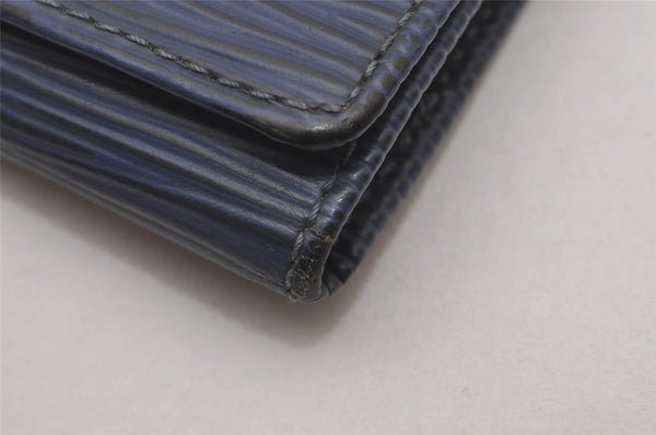 Authentic Louis Vuitton Epi Multicles 4 Key Case Blue M63825 LV 5768I