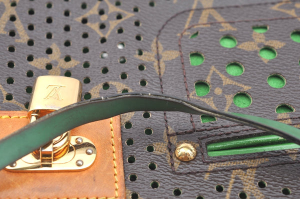 Auth Louis Vuitton Monogram Perforated Pochette Accessoires M95184 Pouch 5769I