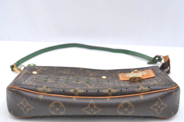 Auth Louis Vuitton Monogram Perforated Pochette Accessoires M95184 Pouch 5769I