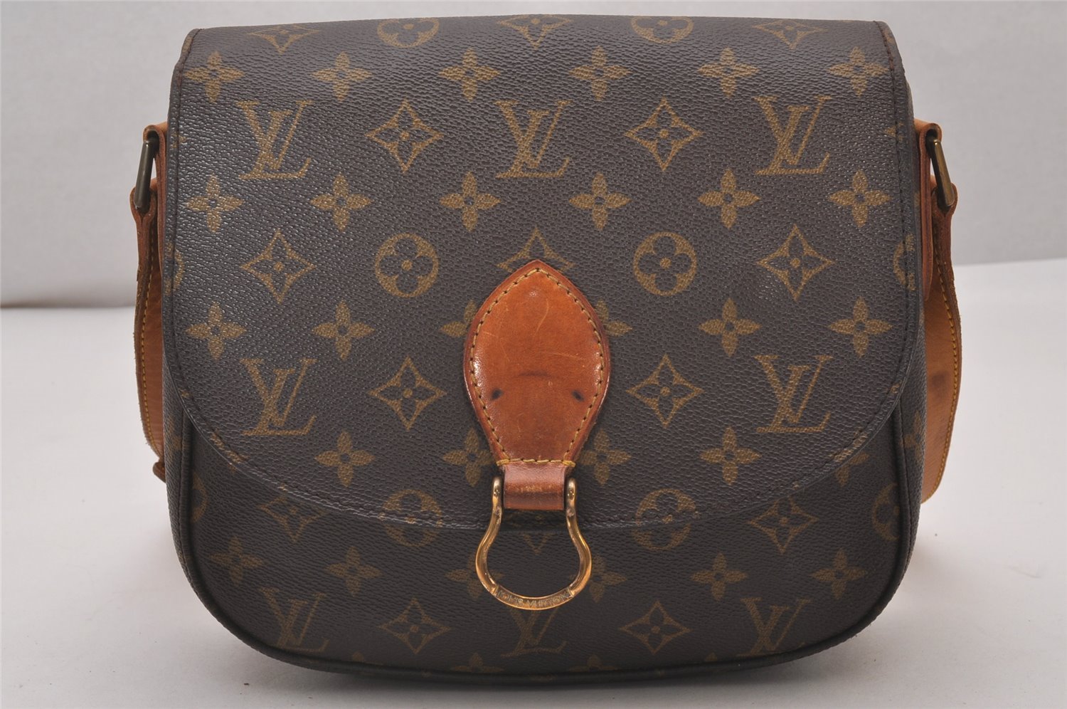 Authentic Louis Vuitton Monogram Saint Cloud GM M51242 Shoulder Cross Bag 5771I
