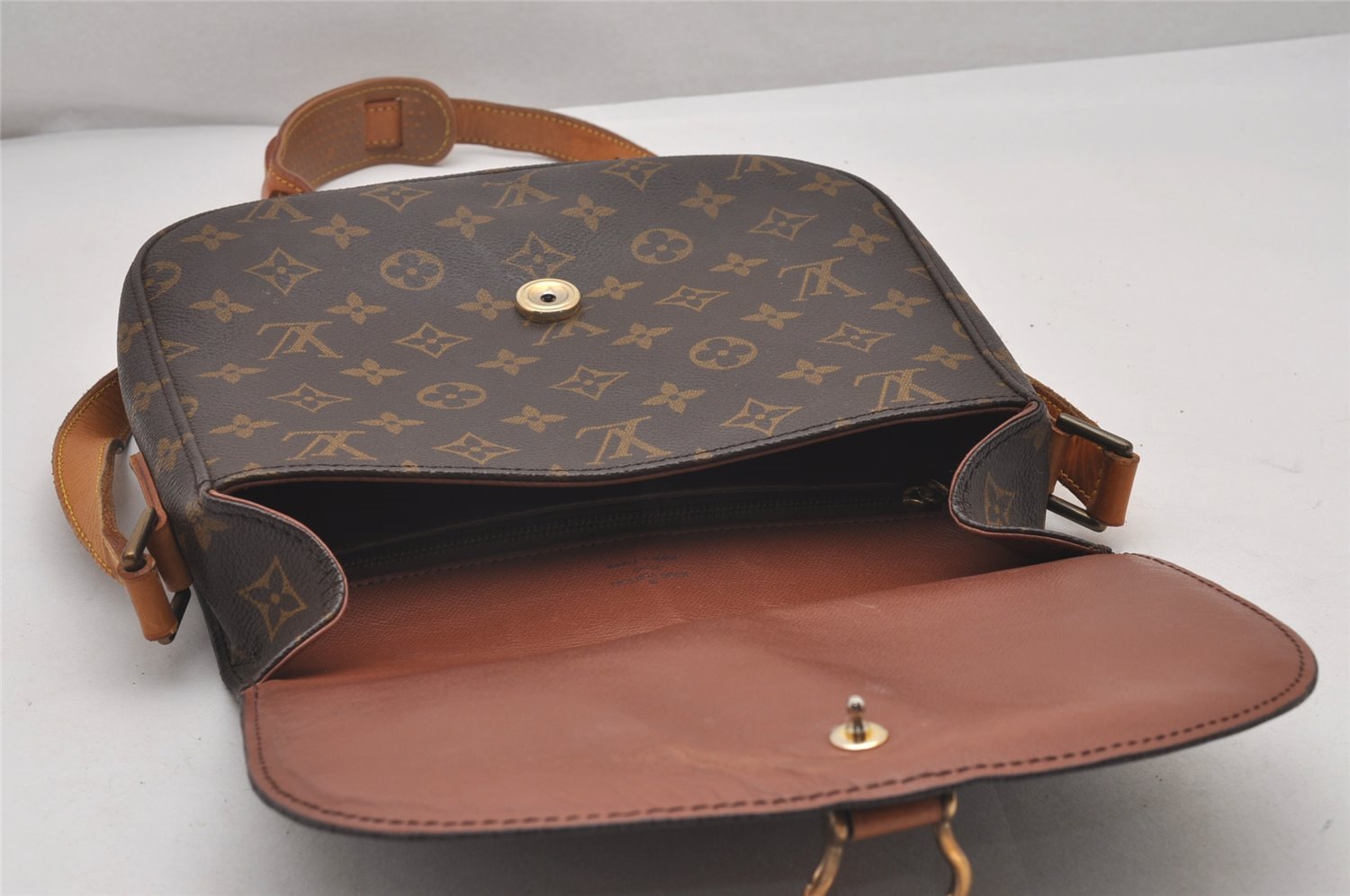 Authentic Louis Vuitton Monogram Saint Cloud GM M51242 Shoulder Cross Bag 5771I