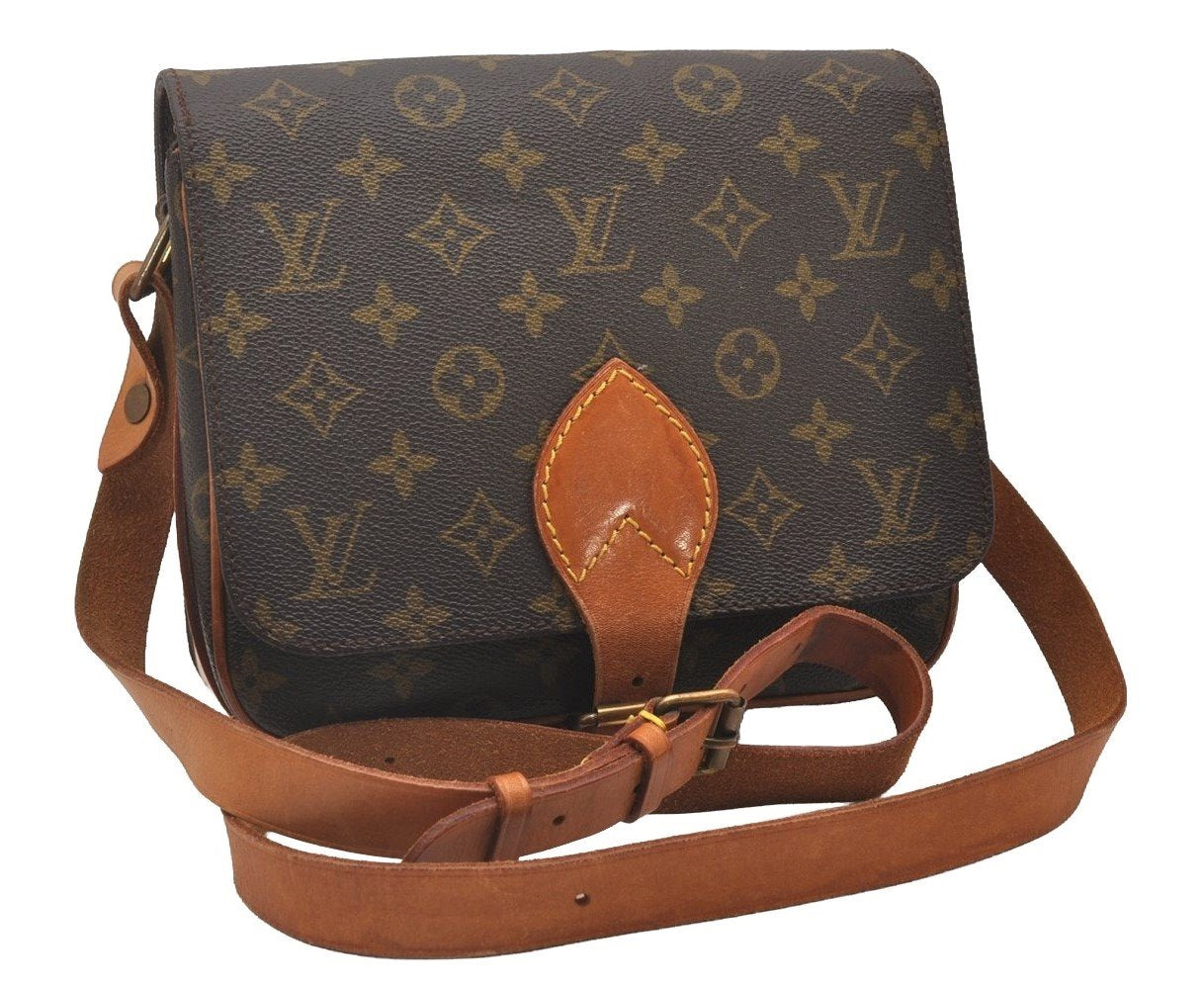 Authentic Louis Vuitton Monogram Cartouchiere MM M51253 Shoulder Cross Bag 5773I
