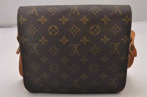 Authentic Louis Vuitton Monogram Cartouchiere MM M51253 Shoulder Cross Bag 5773I