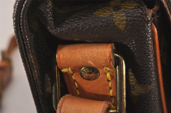 Authentic Louis Vuitton Monogram Cartouchiere MM M51253 Shoulder Cross Bag 5773I
