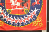 Authentic HERMES Carre 90 Scarf "MANEGE" Silk Red 5774D