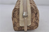 Authentic GUCCI Pouch Purse GG Canvas Leather 29596 Brown 5776D