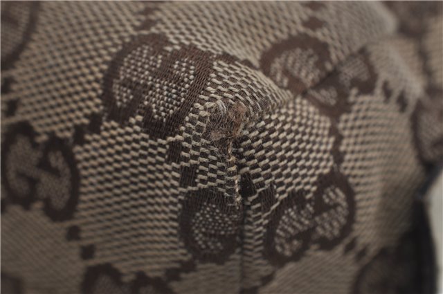 Authentic GUCCI Pouch Purse GG Canvas Leather 29596 Brown 5776D