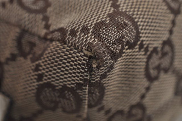 Authentic GUCCI Pouch Purse GG Canvas Leather 29596 Brown 5776D