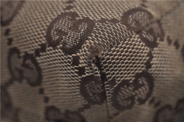 Authentic GUCCI Pouch Purse GG Canvas Leather 29596 Brown 5776D