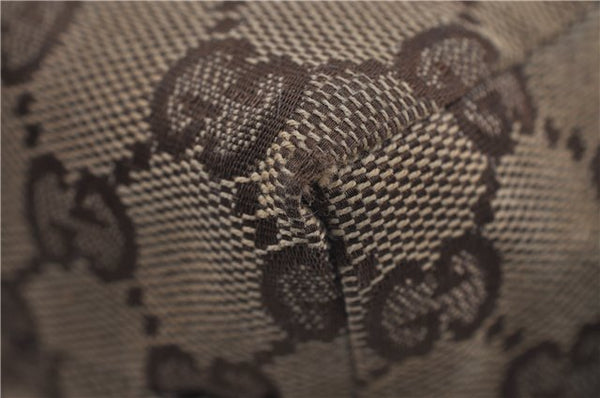 Authentic GUCCI Pouch Purse GG Canvas Leather 29596 Brown 5776D