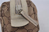 Authentic GUCCI Pouch Purse GG Canvas Leather 29596 Brown 5776D