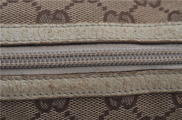 Authentic GUCCI Pouch Purse GG Canvas Leather 29596 Brown 5776D