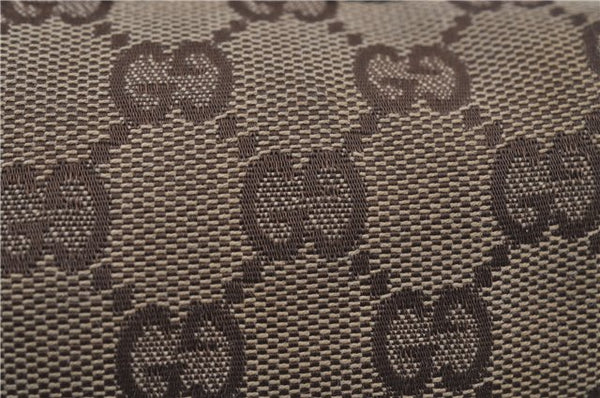 Authentic GUCCI Pouch Purse GG Canvas Leather 29596 Brown 5776D