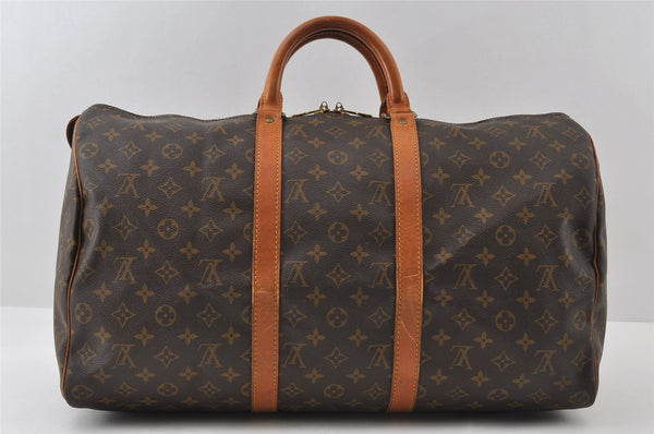 Authentic Louis Vuitton Monogram Keepall 50 Travel Boston Bag M41426 LV 5777I