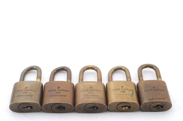 Authentic LOUIS VUITTON Padlock Gold 10Set LV 5779C